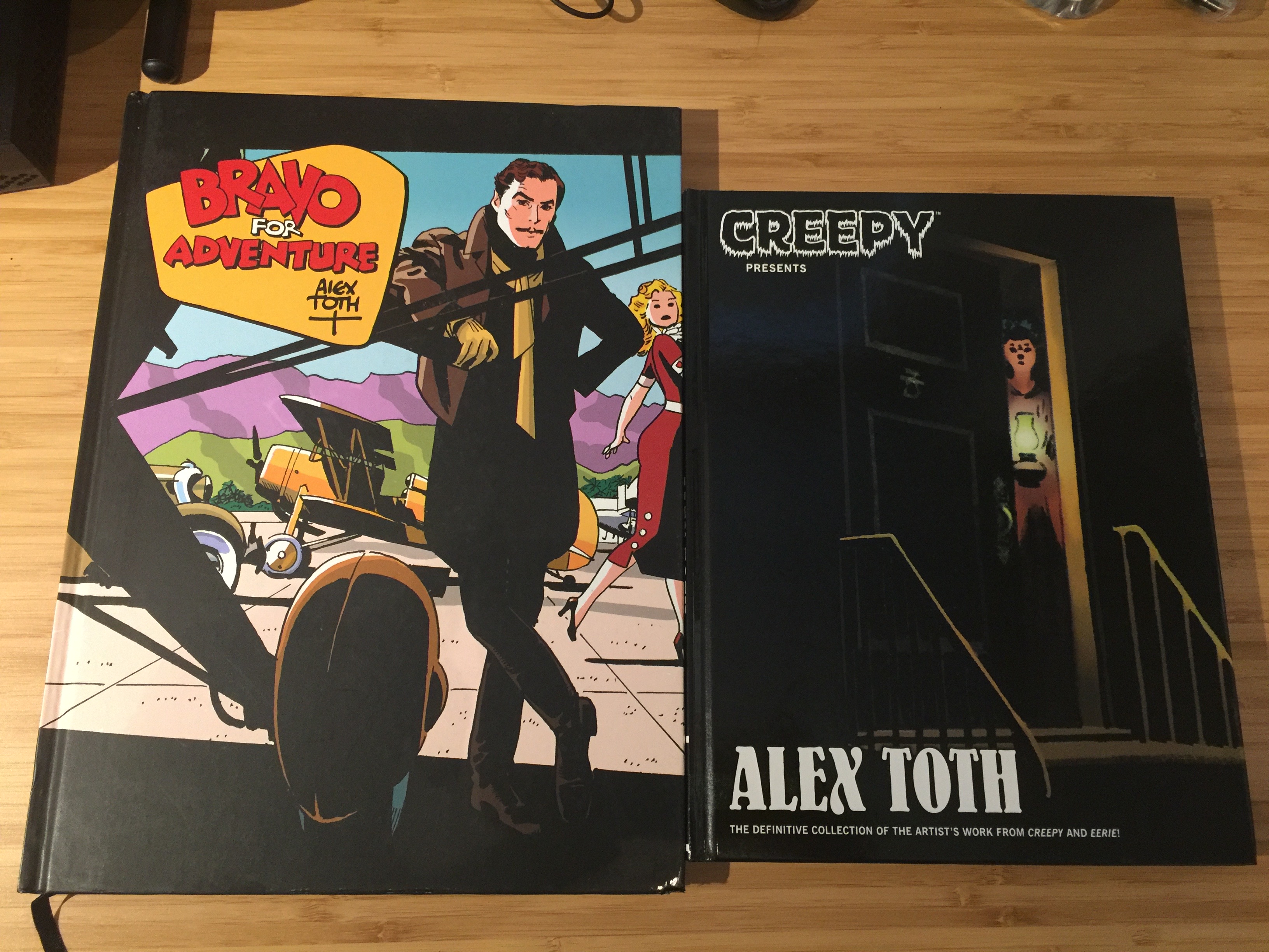 Alex Toth's collected Creepy stories and Bravo For Adventure, both in hardcover