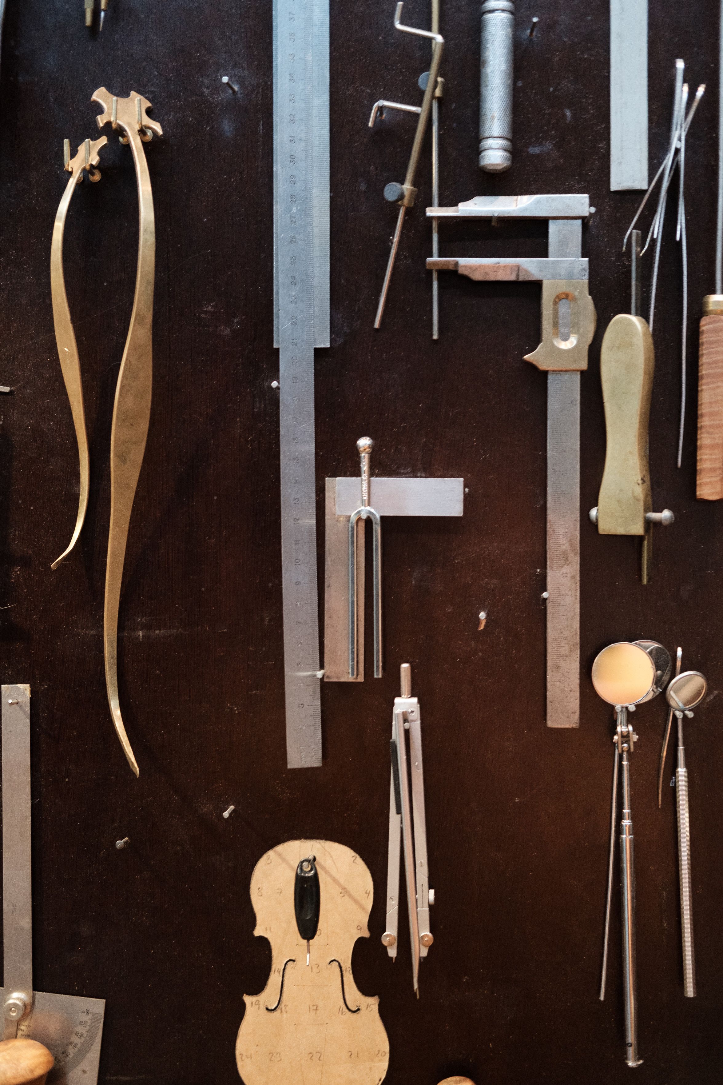 Some of the tools he uses.