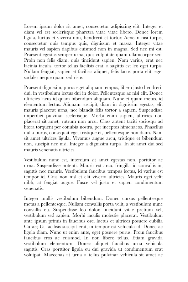An example page with a white background